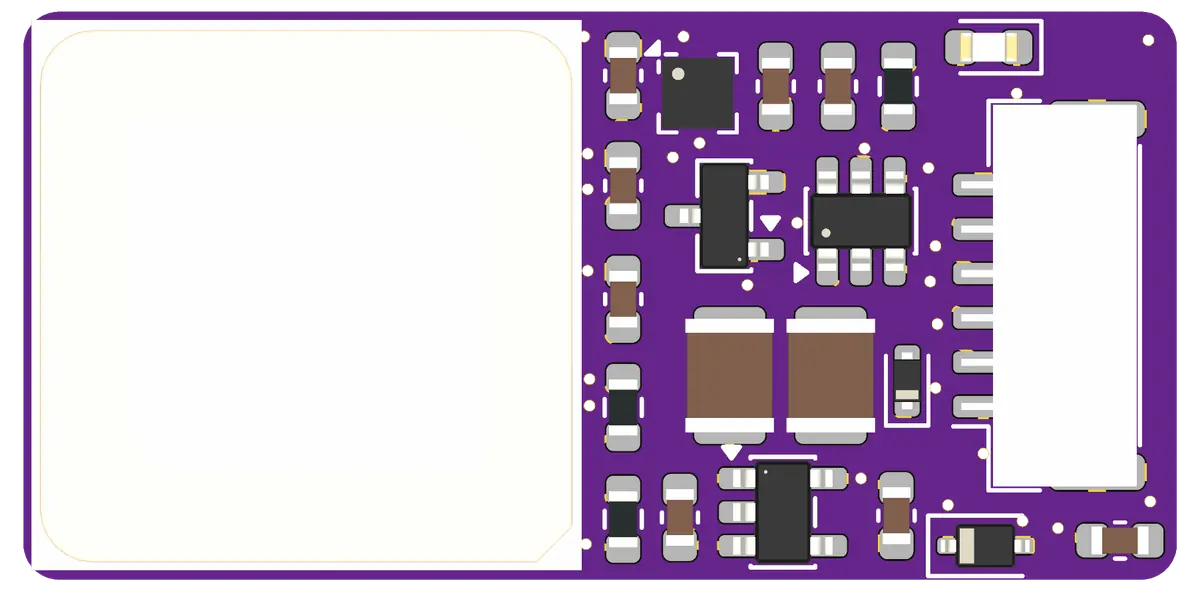 NCG-1 rev A board, render, top view