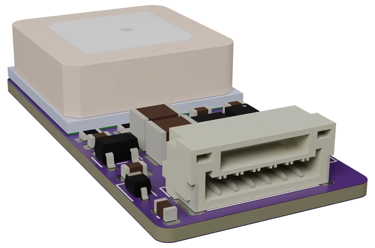NCG-1 rev A board, render, three-quarter view